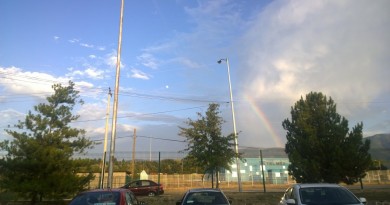 Arcoíris y la Luna en Saltillo, México