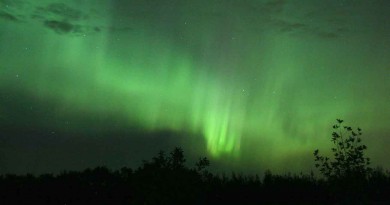 Auroras boreales desde Alberta, Canadá