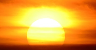 La puesta de Sol desde Iowa, Estados Unidos