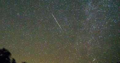 Foto de una perseida desde Arkansas, Estados Unidos