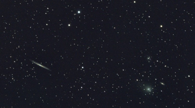 El Cometa C/2014 Q2 Lovejoy y la Galaxia NGC 5907 desde Francia