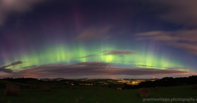 Auroras boreales desde Aberdeenshire, Escocia