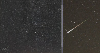 Foto de una perseida desde Wyoming, Estados Unidos