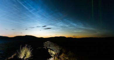 Nubes noctilucentes desde Alaska