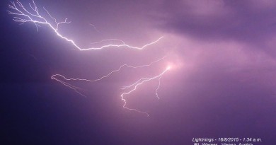 Foto de una tormenta eléctrica desde Viena, Austria