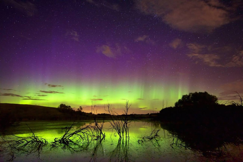 Auroras boreales desde Alberta, Canadá