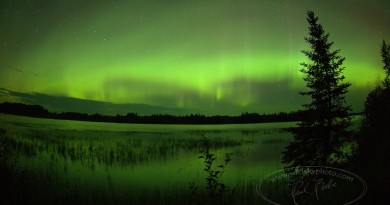 Auroras boreales desde Ontario, Canadá