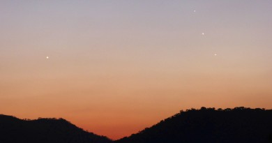 Foto de Venus, Regulus, Júpiter y Mercurio desde Zimbabue