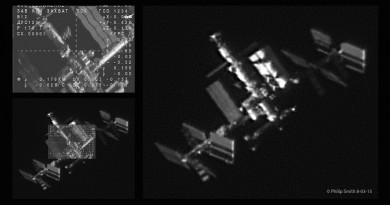 La Estación Espacial Internacional desde Nueva York, EE. UU.