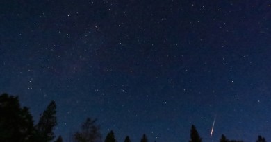 Foto de un meteoro desde Washington, Estados Unidos