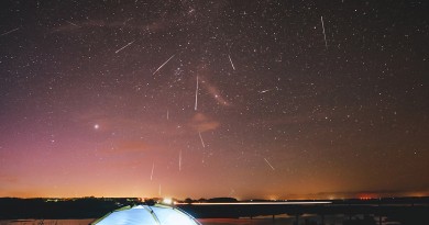 Imagen de perseidas desde Dinamarca