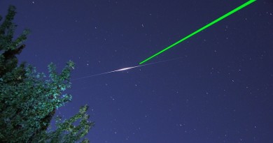 El paso de un satélite Iridium desde Iowa, Estados Unidos