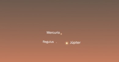 Esta noche se podrá ver la conjunción de Júpiter, Mercurio y Regulus