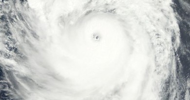 El tifón Goni al Suroeste del Japón