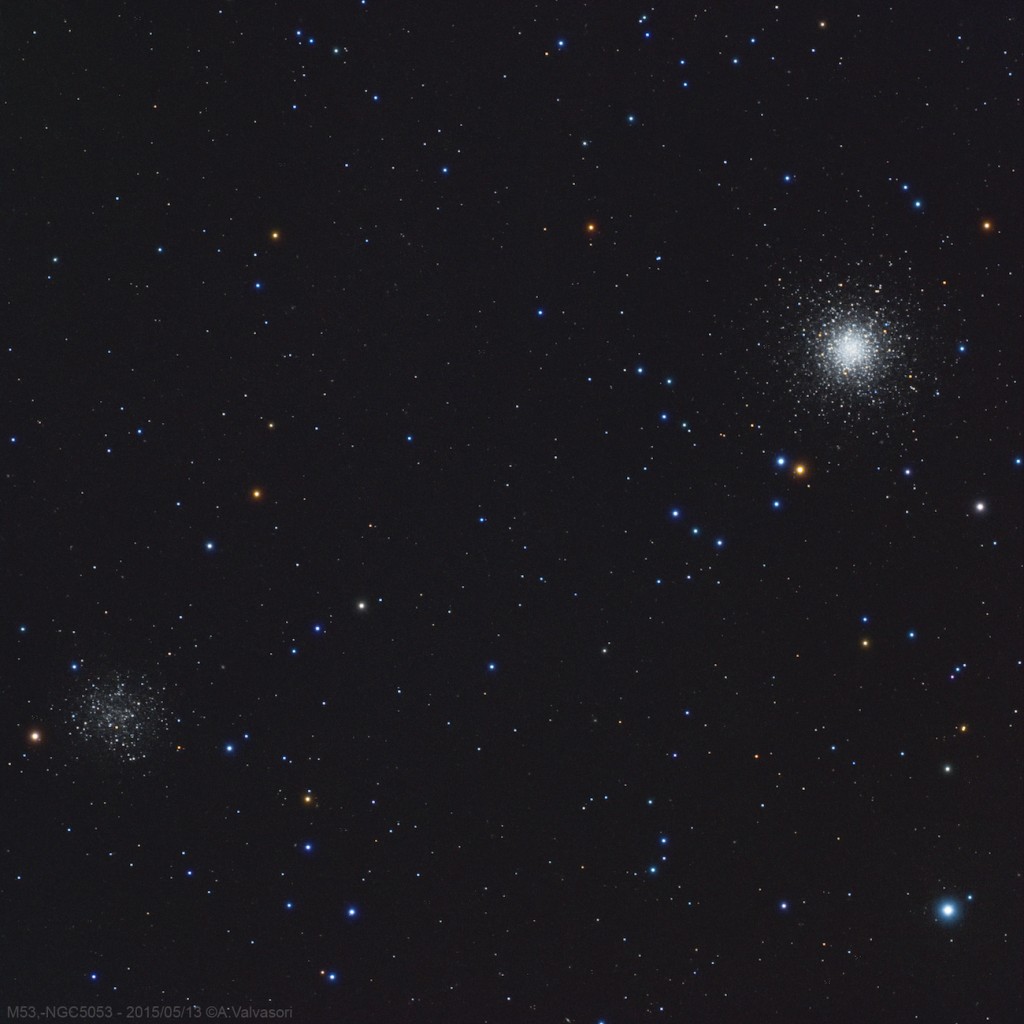 Los cúmulos globulares NGC 5053 y M53