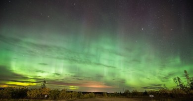 Auroras boreales desde Alberta, Canadá