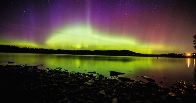 Auroras boreales desde Dakota del Sur, Estados Unidos