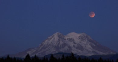 El eclipse total lunar desde Washington, Estados Unidos