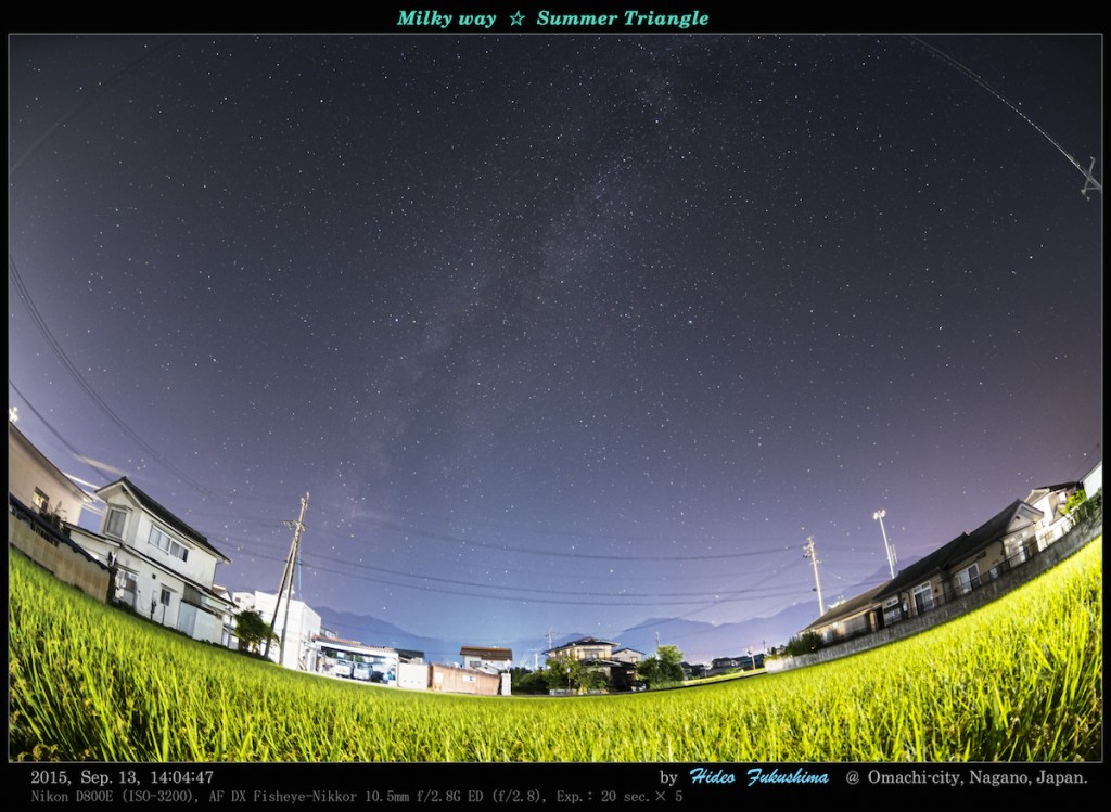 La Vía Láctea desde Nagano, Japón