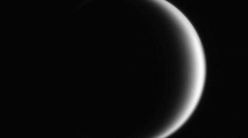 Foto de Titán tomada por la sonda Cassini