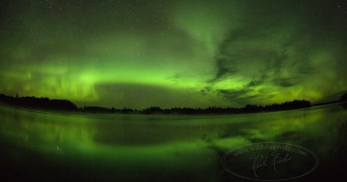 Auroras boreales desde Ontario, Canadá