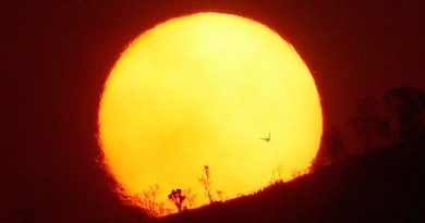 La puesta de Sol desde Zimbabue