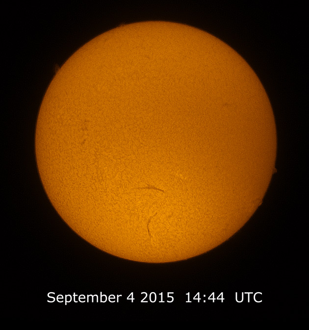 El Sol desde Quebec, Canadá