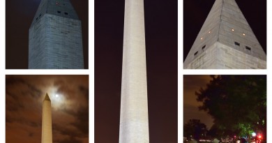 El eclipse total de Luna y el monumento a Washington (Washington D. C)