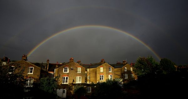 Un arcoíris desde Londres, Inglaterra