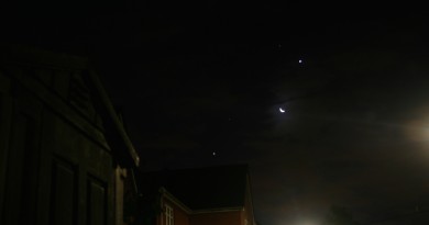 Venus, Júpiter y la Luna desde Inglaterra