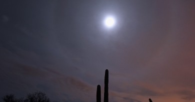 Halo lunar desde Arizona, Estados Unidos