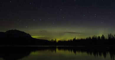 Auroras boreales desde Alberta, Canadá