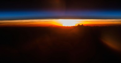 La salida del Sol desde la Estación Espacial Internacional