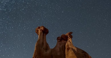Foto de una oriónida desde Montana, Estados Unidos