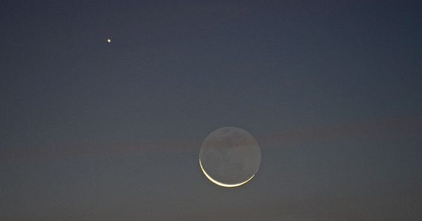 Mercurio y la Luna desde Ohio, Estados Unidos
