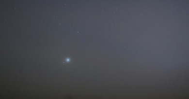 Venus y Júpiter entre la niebla en Nagano, Japón