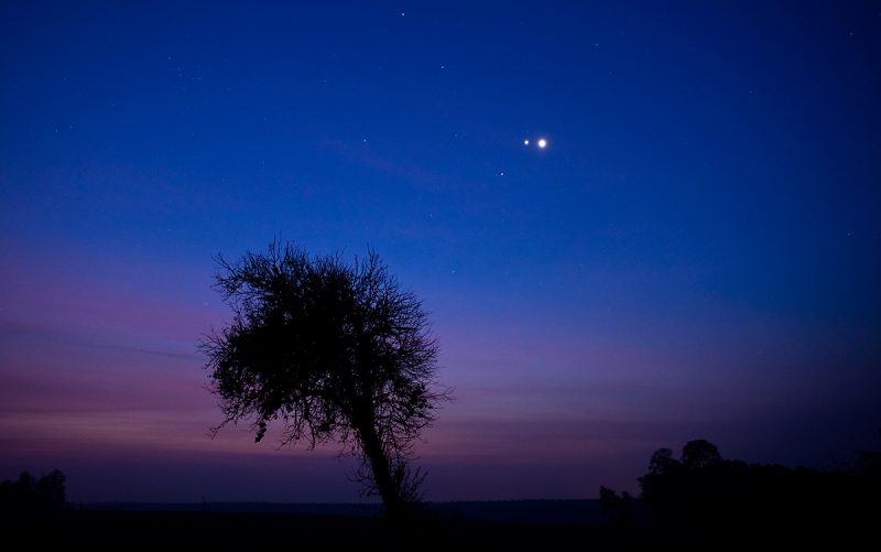 Júpiter y Venus desde Polonia