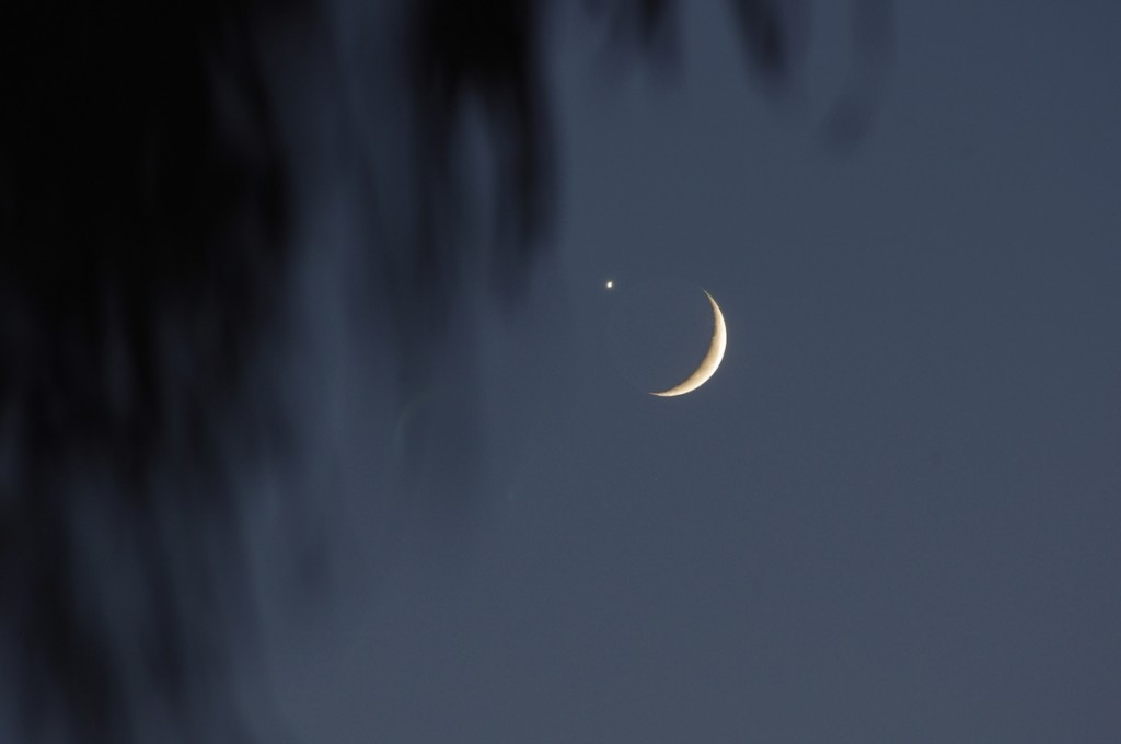 Venus y la Luna antes de la ocultación desde Australia
