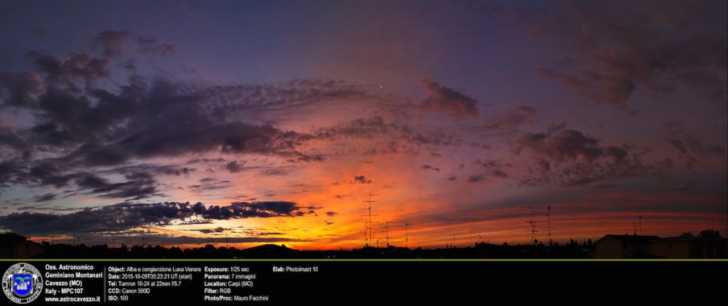 El amanecer en Módena, Italia