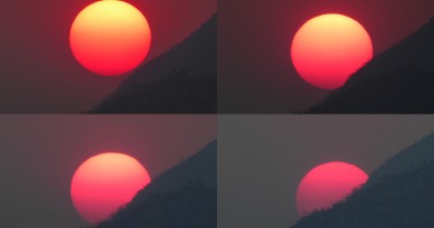 La puesta de Sol desde Zimbabue