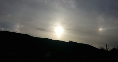 El Sol y un parhelio desde California