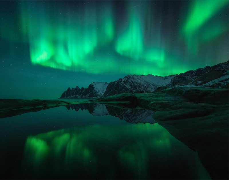 Auroras boreales desde Senja, Noruega