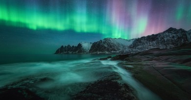 Auroras boreales desde Senja, Noruega