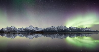 Auroras boreales desde Spåkenesøra, Noruega