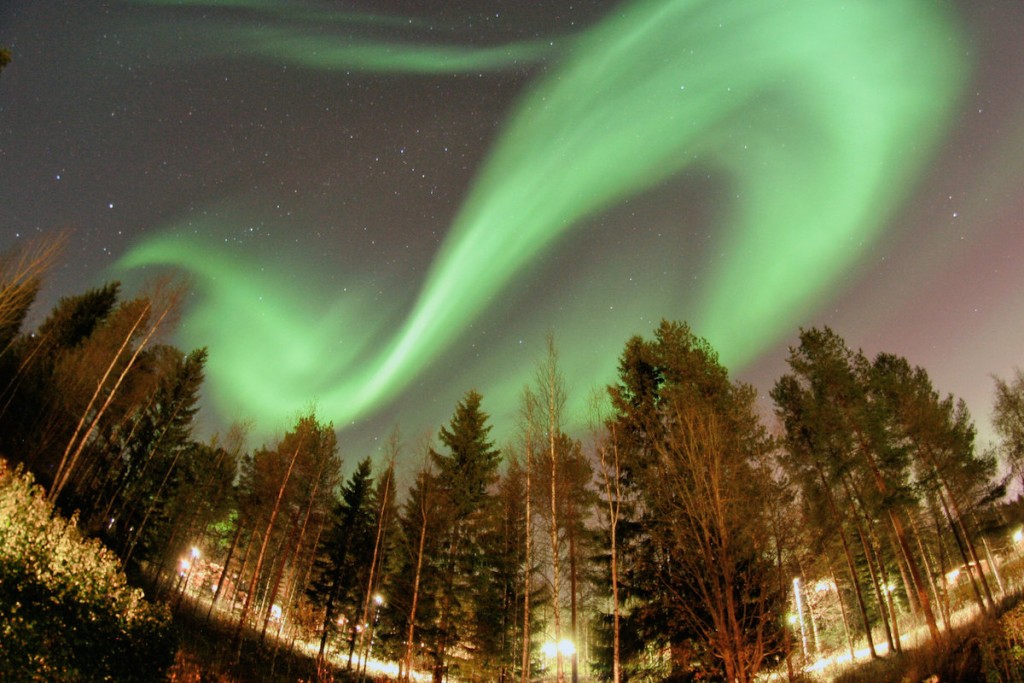 Auroras boreales desde Oulu, Finlandia