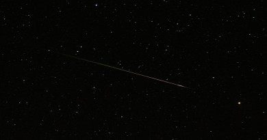 Foto de una leónida desde Wisconsin, Estados Unidos