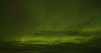 Auroras boreales desde las islas Lofoten, Noruega