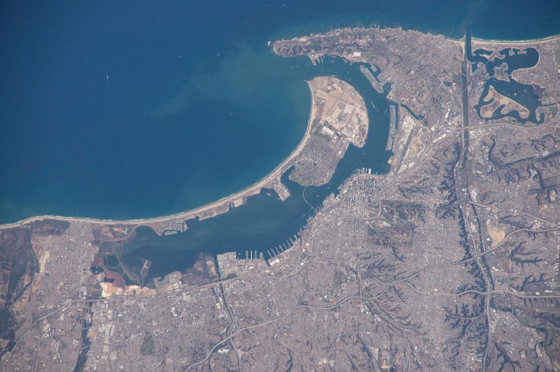 La Bahía de San Diego (California) desde la Estación Espacial Internacional
