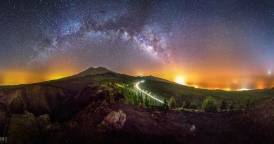 La Vía Láctea desde el Parque Nacional del Teide, Tenerife (España)