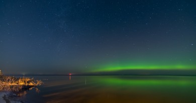 Auroras boreales desde Green Bay, Wisconsin, EE. UU.